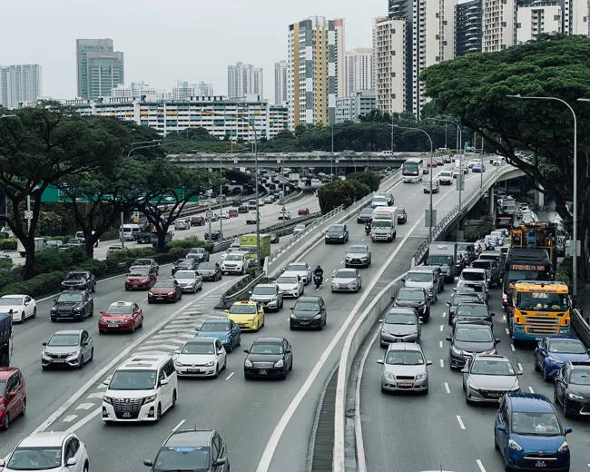 Road traffic in Singapore